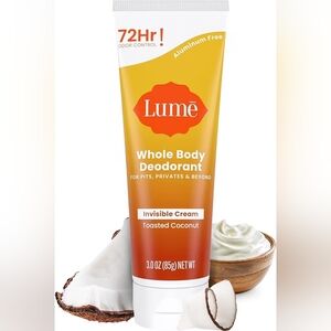 Lume Whole Body Deodorant 72 Hour Aluminum Free 3.0 ounce (Toasted Coconut)